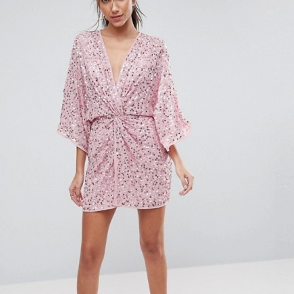 Asos sequin kimono dress